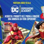 La locandina della DC superhero academy evento dedicato ai più giovani