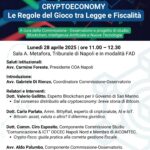 “Cryptoeconomy: le Regole del Gioco tra Legge e Fiscalità”, iniziativa del Coa Napoli.