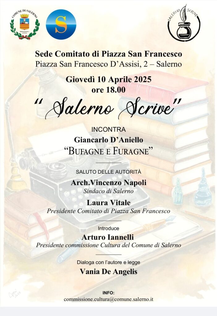 “Salerno Scrive” – Incontro con l’autore Giancarlo D’Aniello