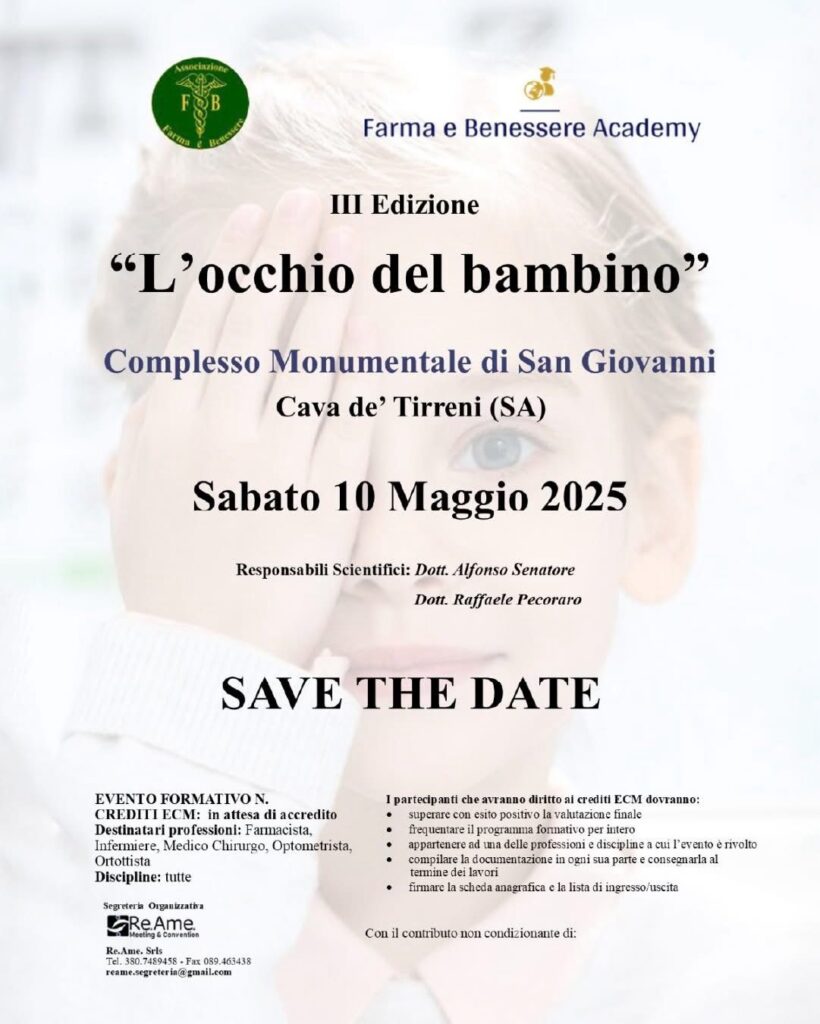 Convegno medico  sulla prevenzione dell’occhio, organizzato da Farma e Benessere