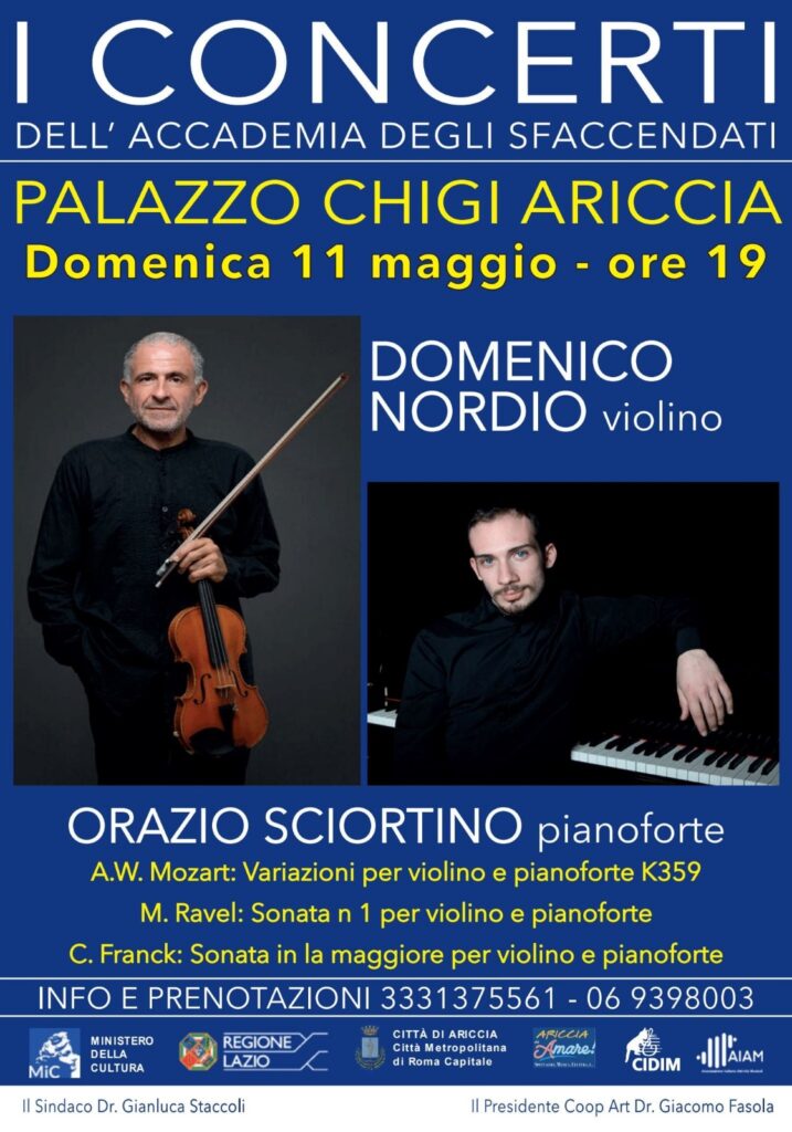 Nordio e Orazio Sciortino per “I Concerti dell’Accademia degli Sfaccendati”