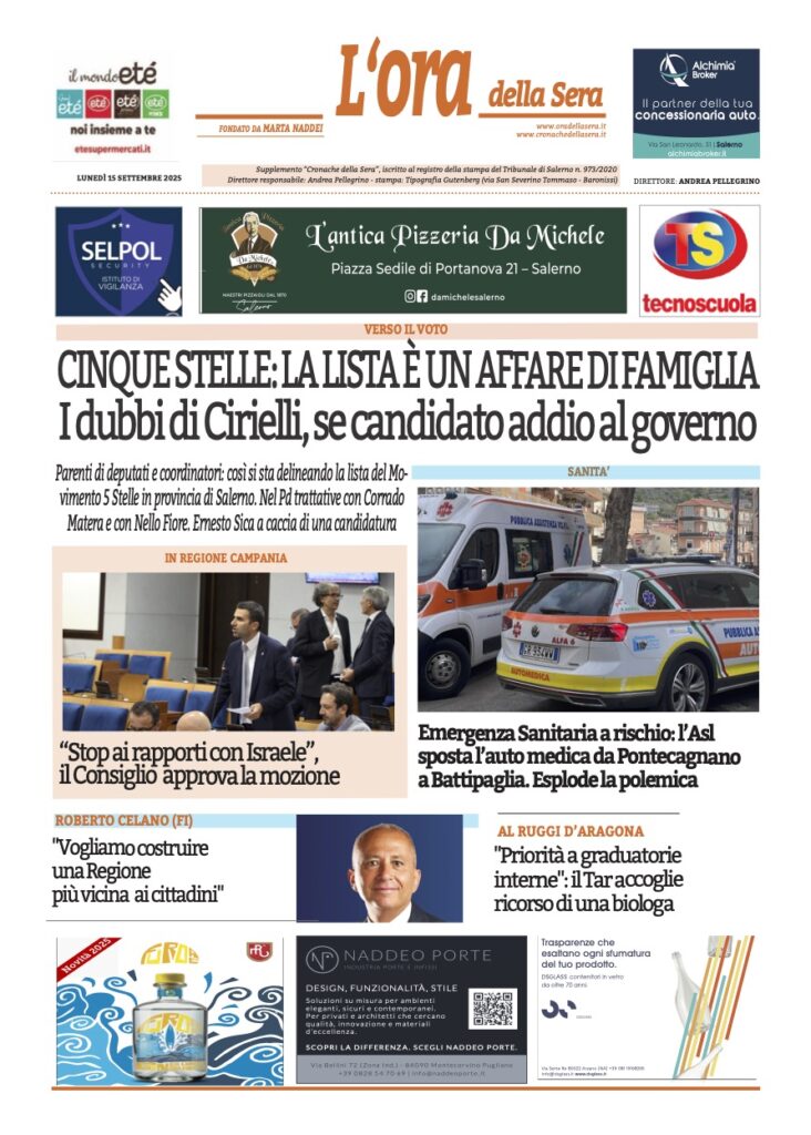 ORA 15 SETTEMBRE 2025