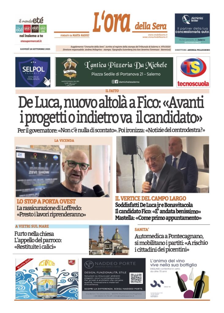 ORA 18 SETTEMBRE 2025