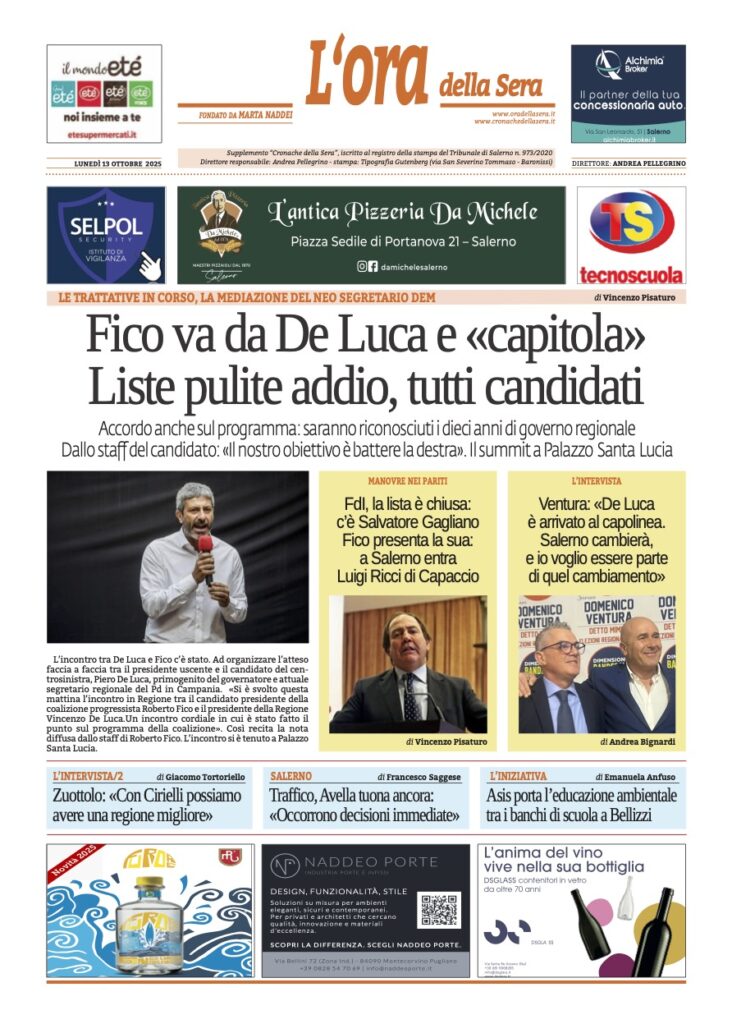 ORA 13 ottobre 2025