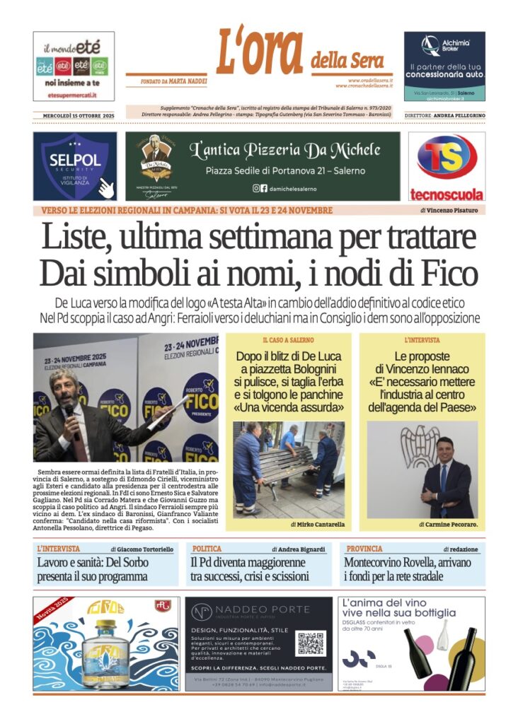 ORA 15 ottobre 2025