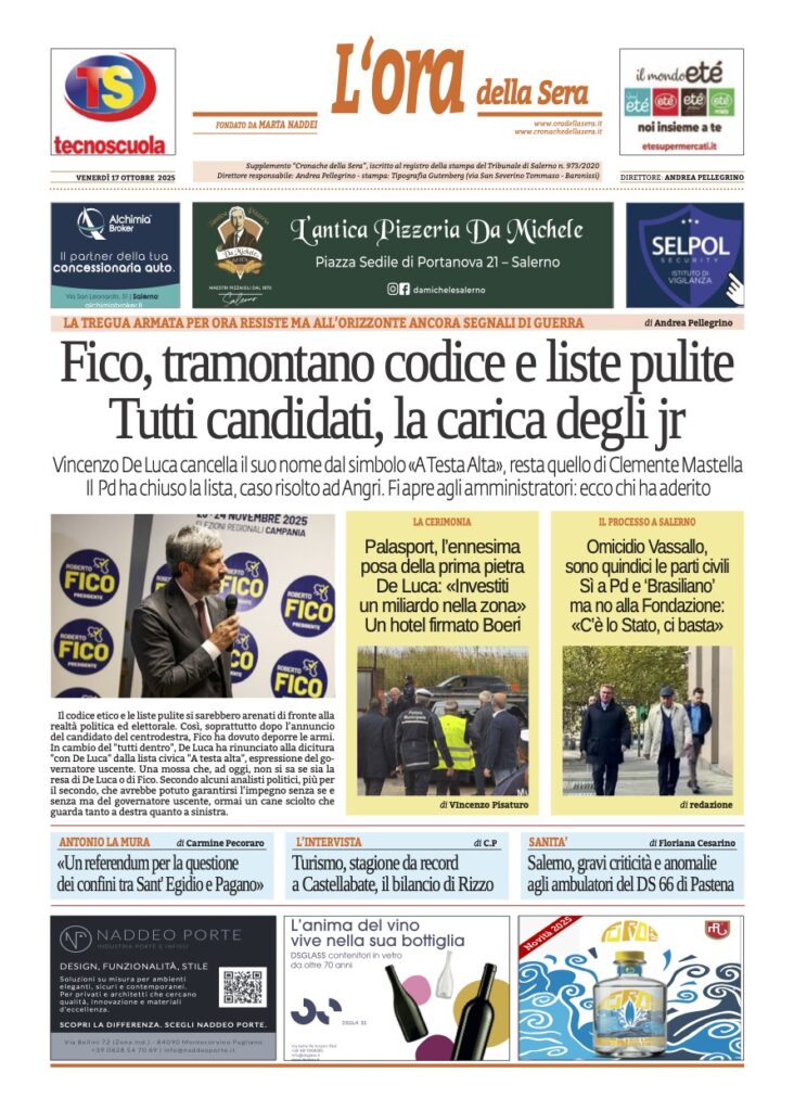 ORA 17 ottobre 2025