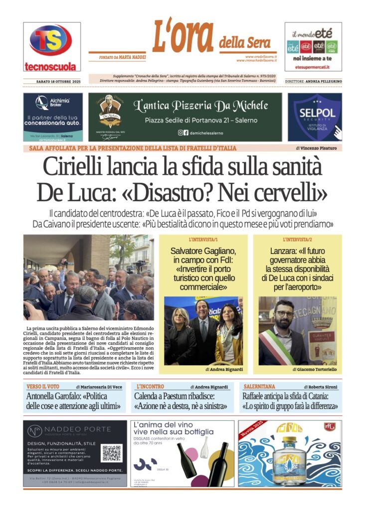 ORA 18 OTTOBRE 2025