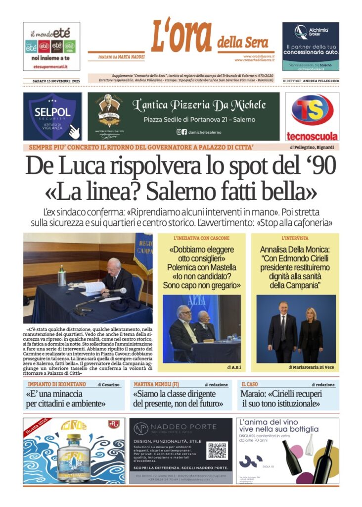 ORA 15 novembre 2025