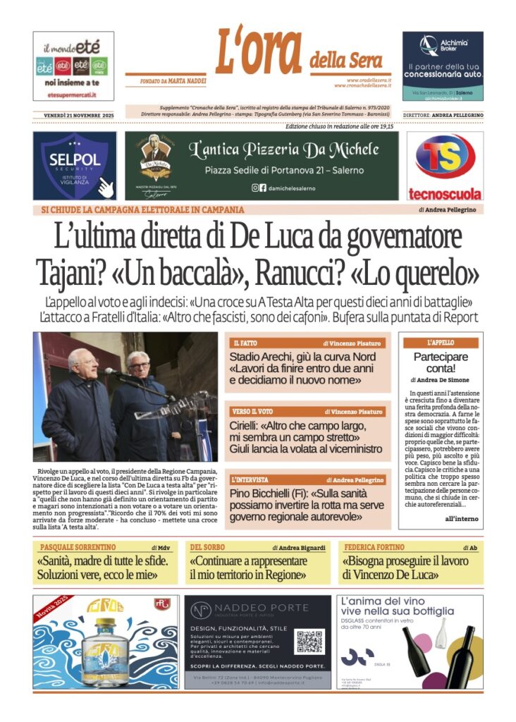 ORA 21 novembre 2025
