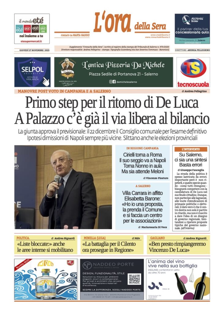 ORA 27 novembre 2025