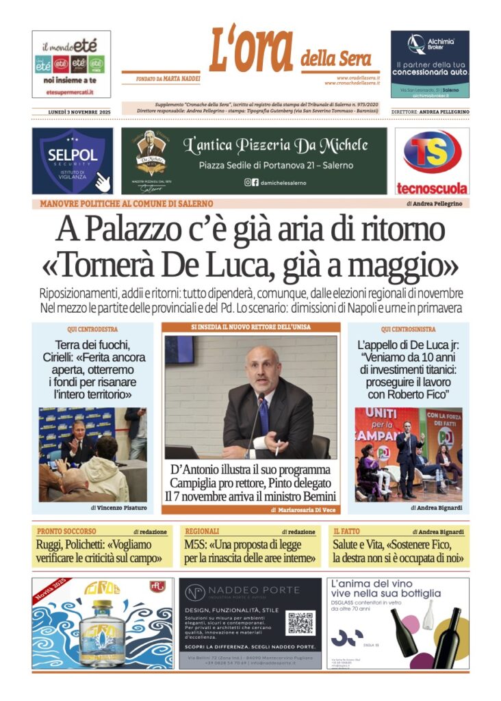 Ora 3 novembre 2025