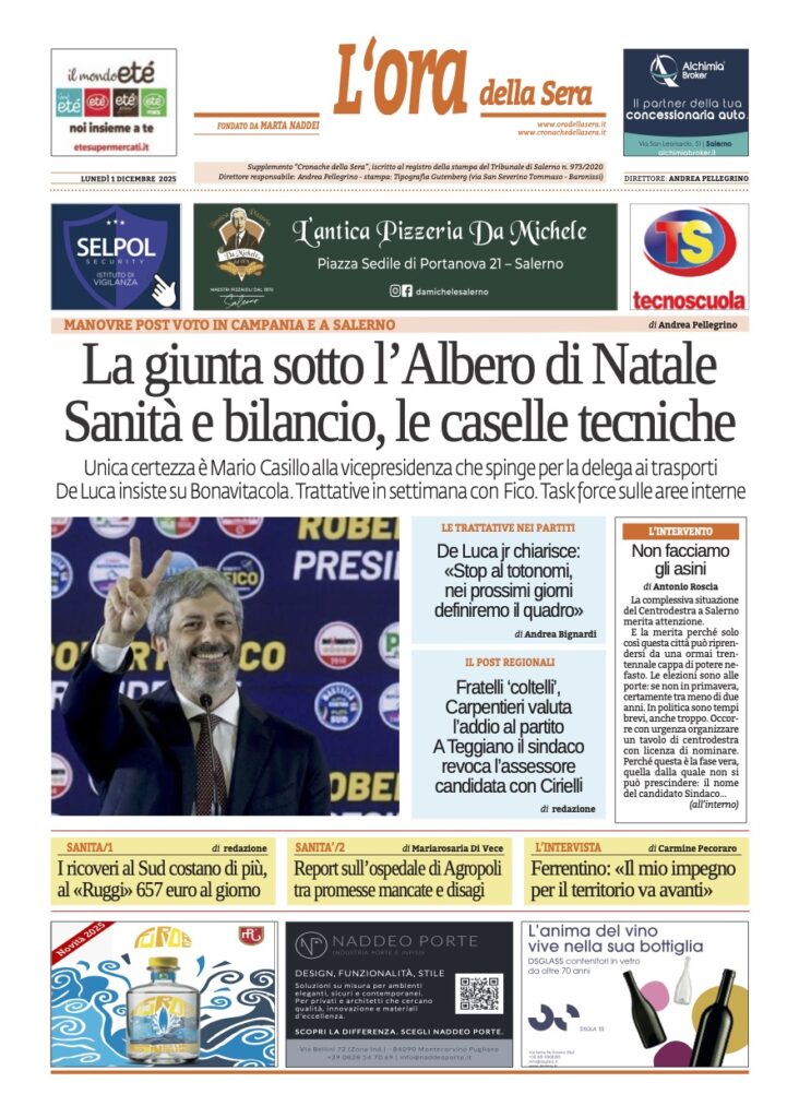 ORA 1 dicembre 2025