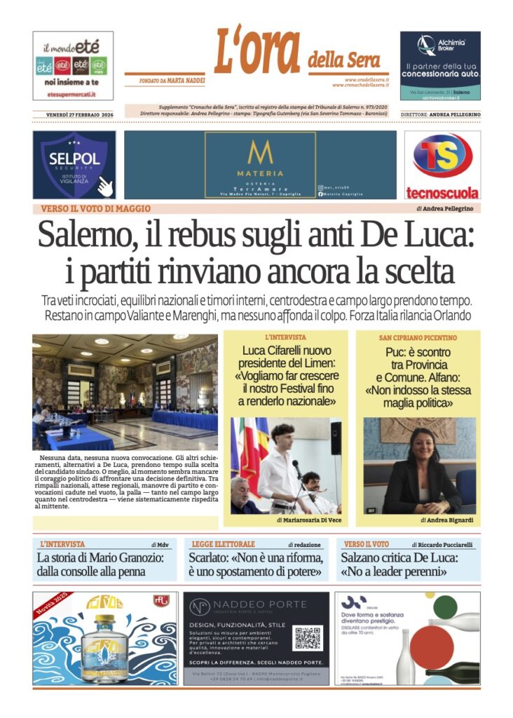 ORA 27 febbraio 2026