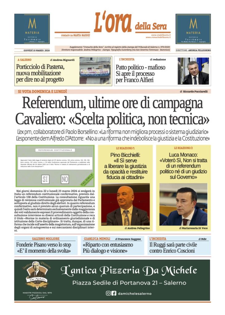 ORA 19 marzo 2026