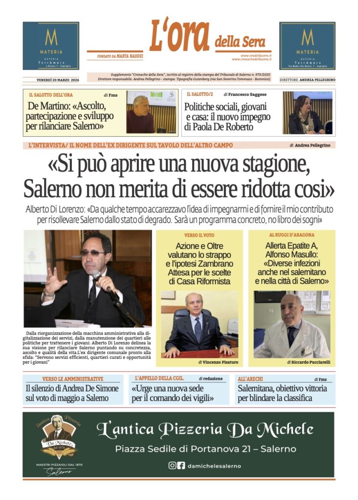 ORA 20 marzo 2026