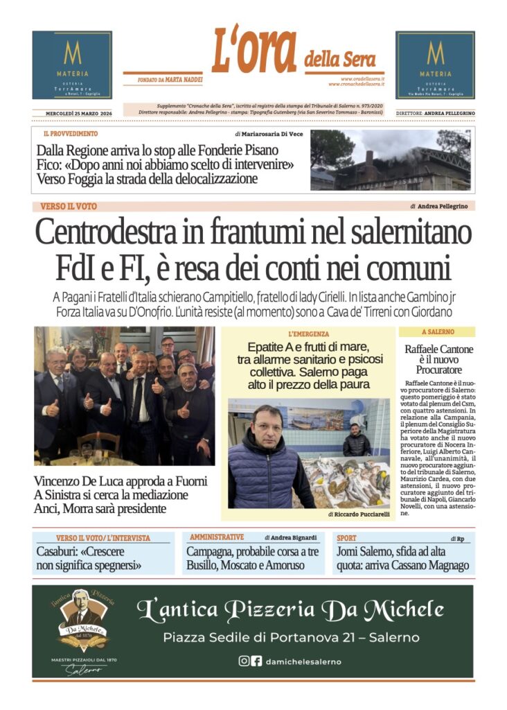 ORA 25 marzo 2026