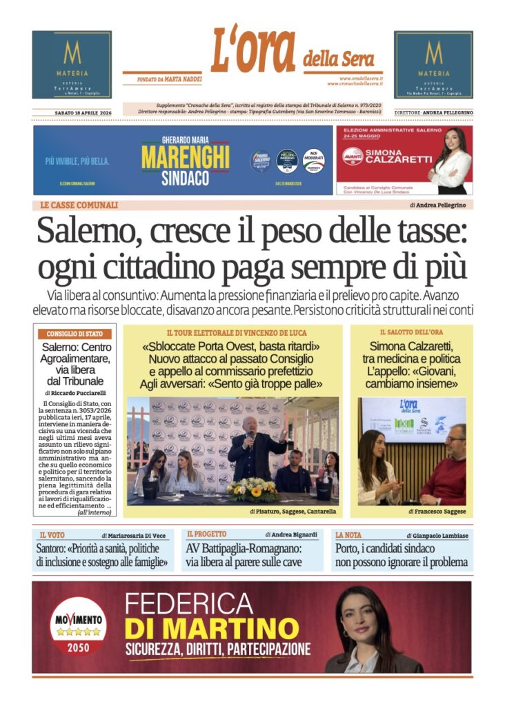 ORA 18 aprile 2026