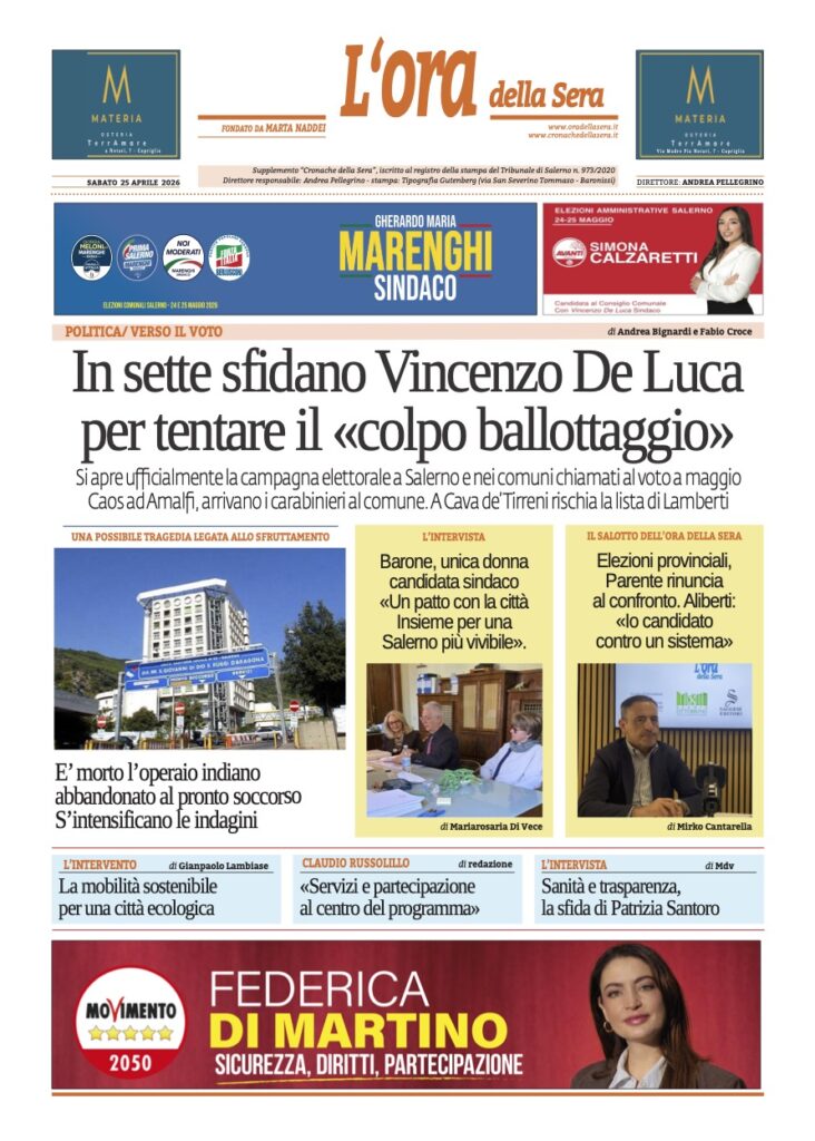 ORA 25 aprile 2026