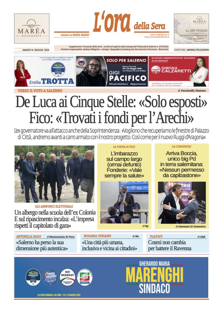 ORA 16 maggio 2026
