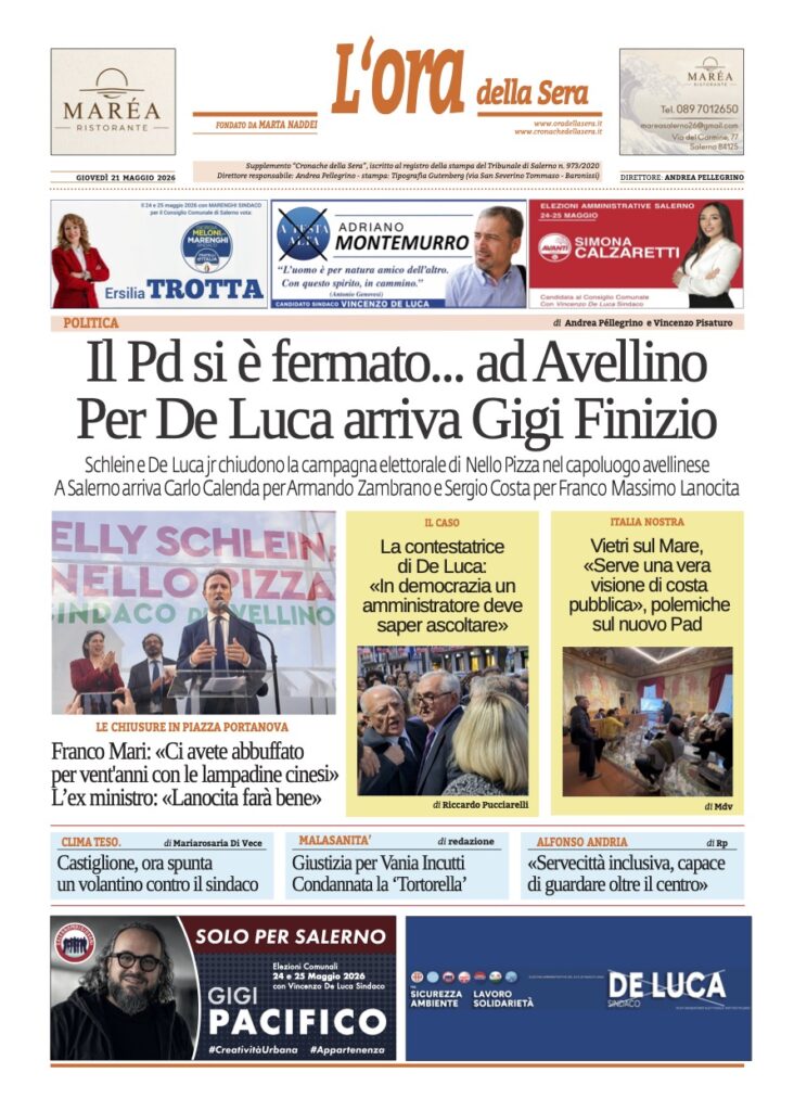 ORA 21 maggio 2026