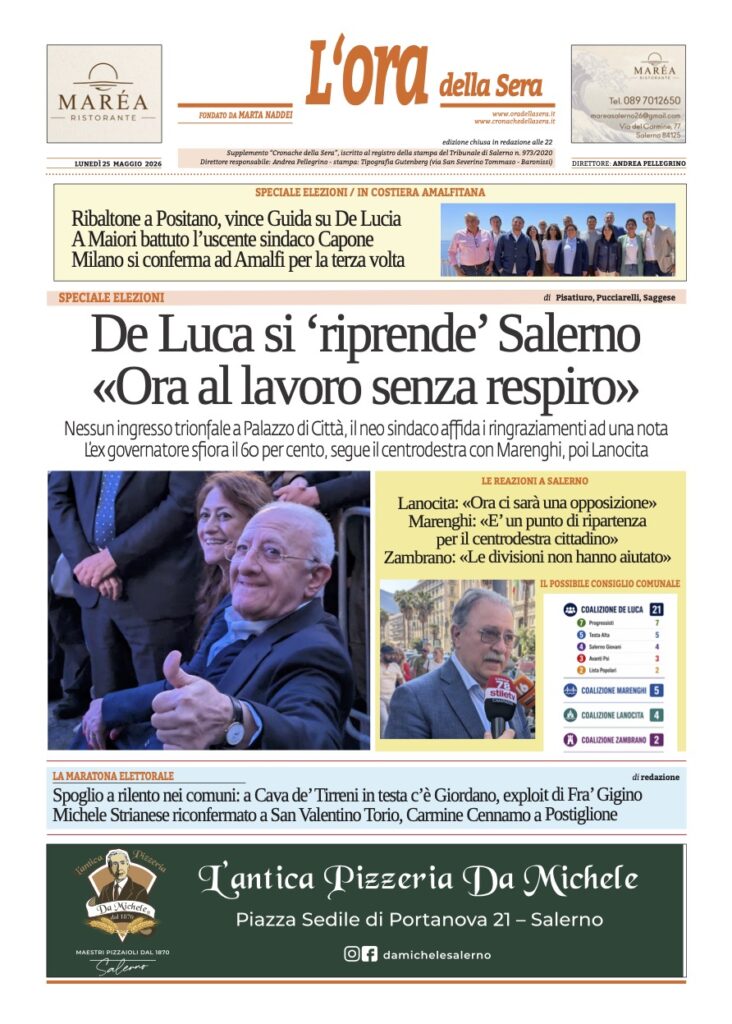 ORA 25 maggio 2026