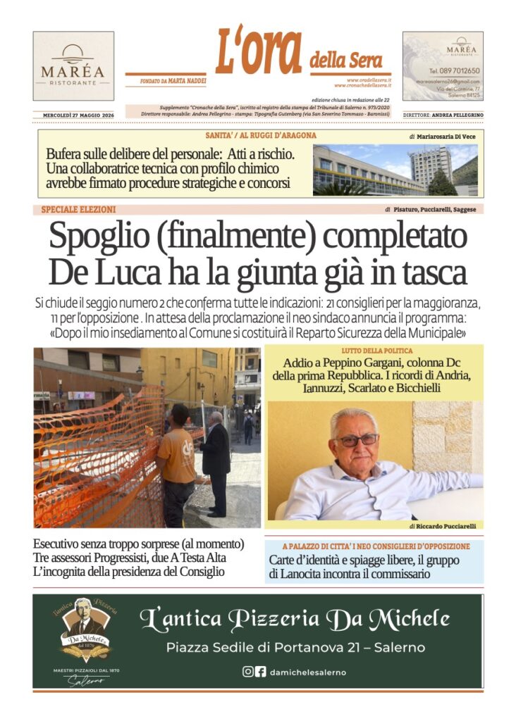 ORA 27 maggio 2026