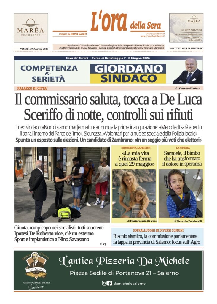 ORA 29 maggio 2026