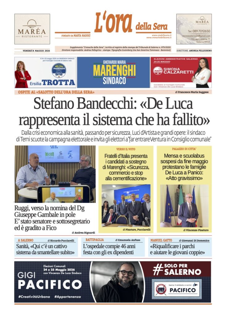 ORA 8 maggio 2026