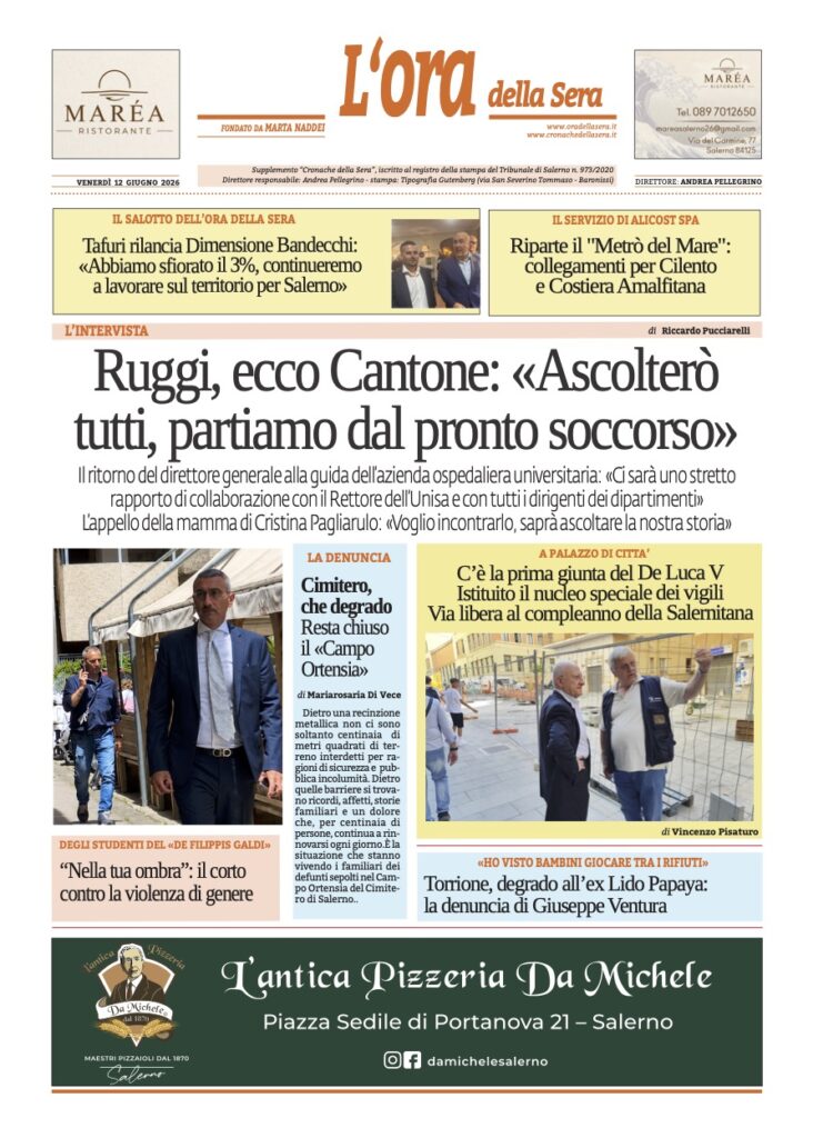ORA 12 giugno 2026