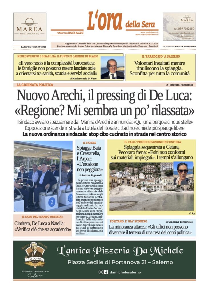 ORA 13 giugno 2026