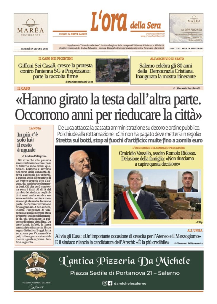 ORA 19 giugno 2026