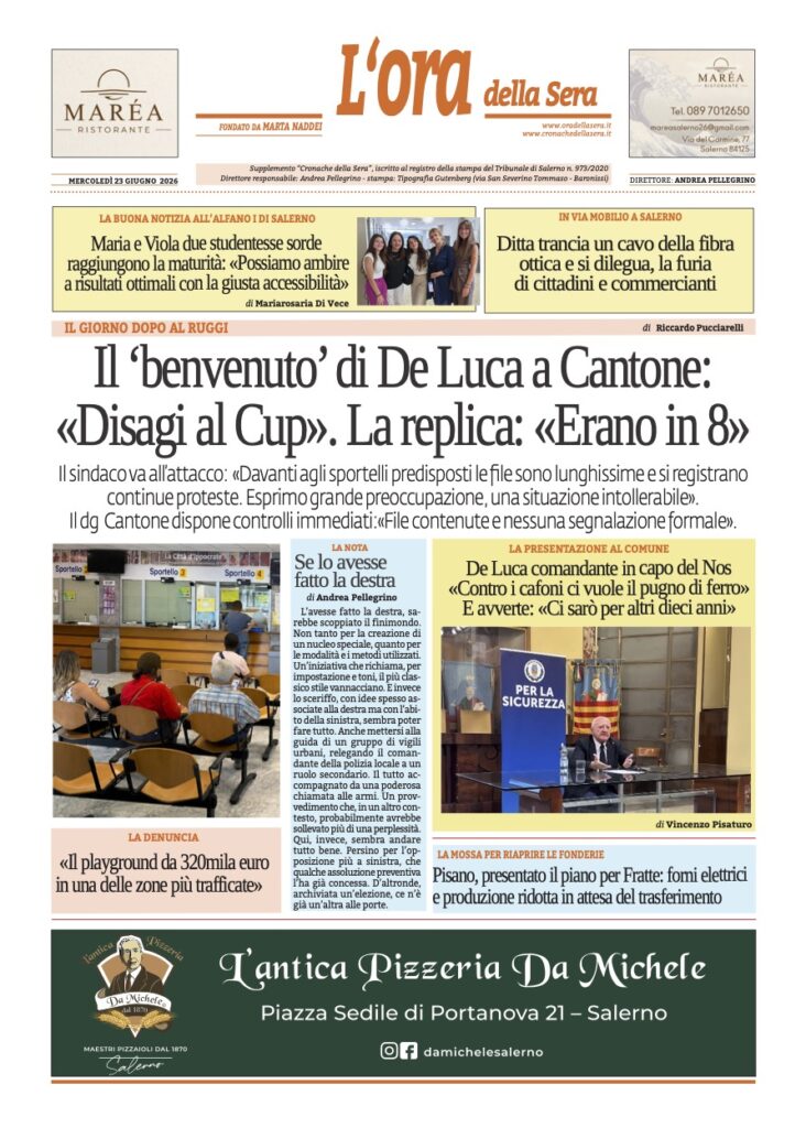 ORA 23 giugno 2026