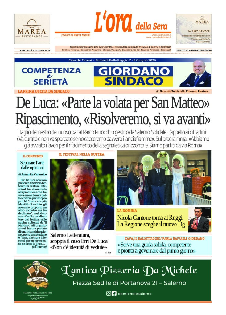 ORA 3 giugno 2026