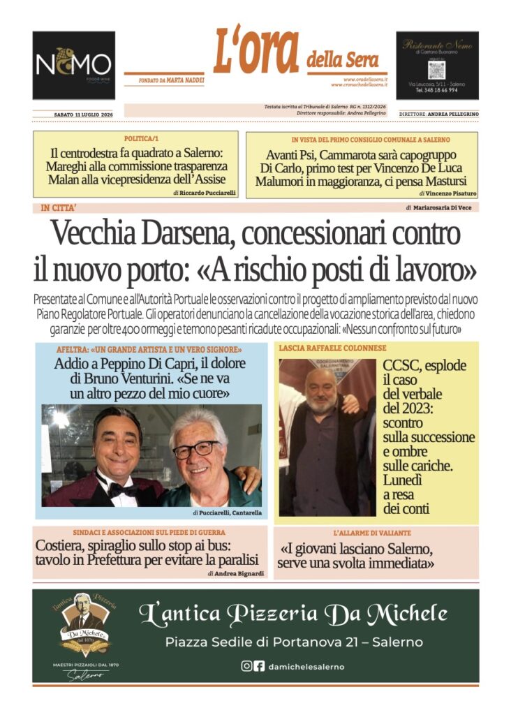 ORA 11 luglio 2026