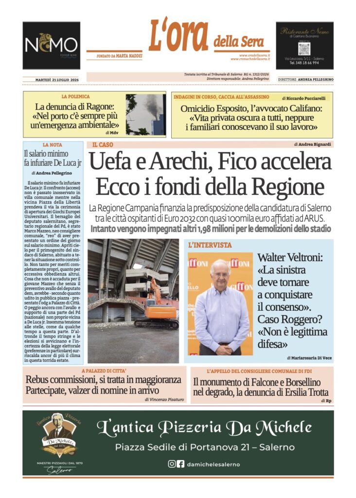 ORA 21 luglio 2026