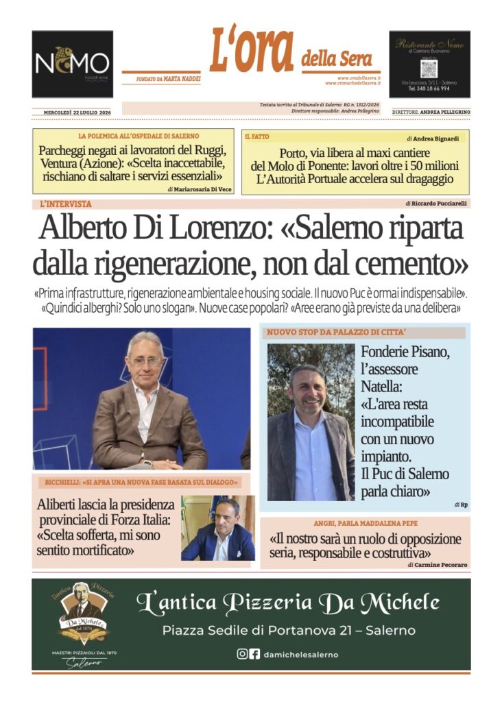 ORA 22 luglio 2026