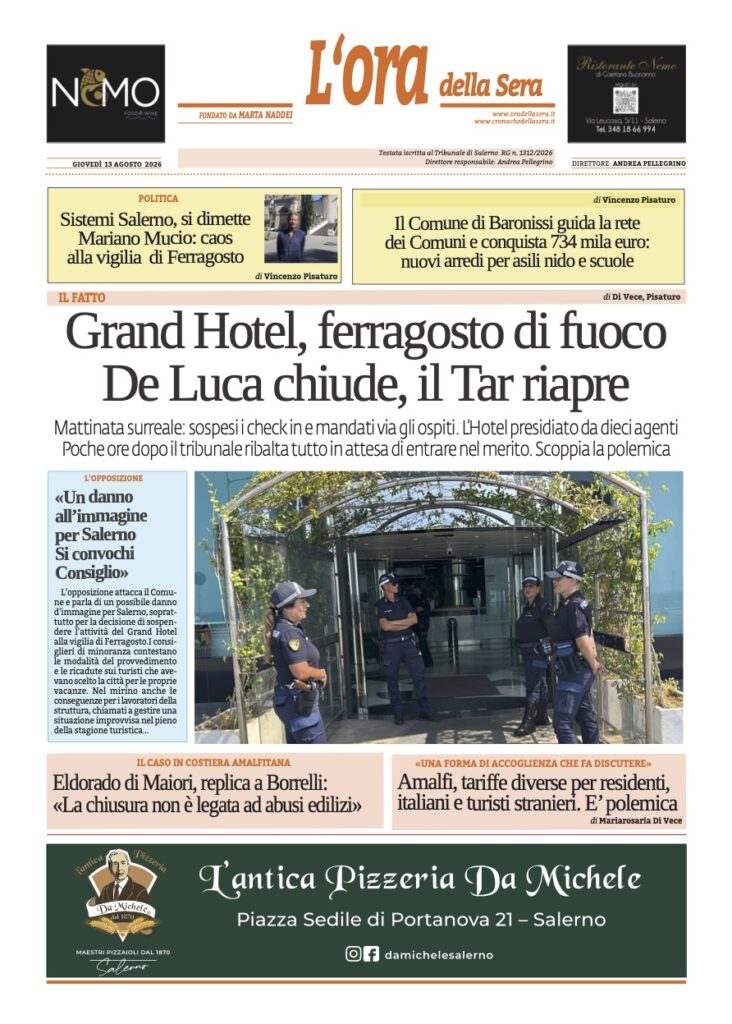 ORA 13 agosto 2026