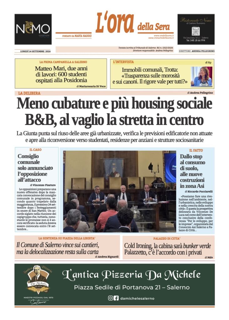 ORA 14 settembre 2026