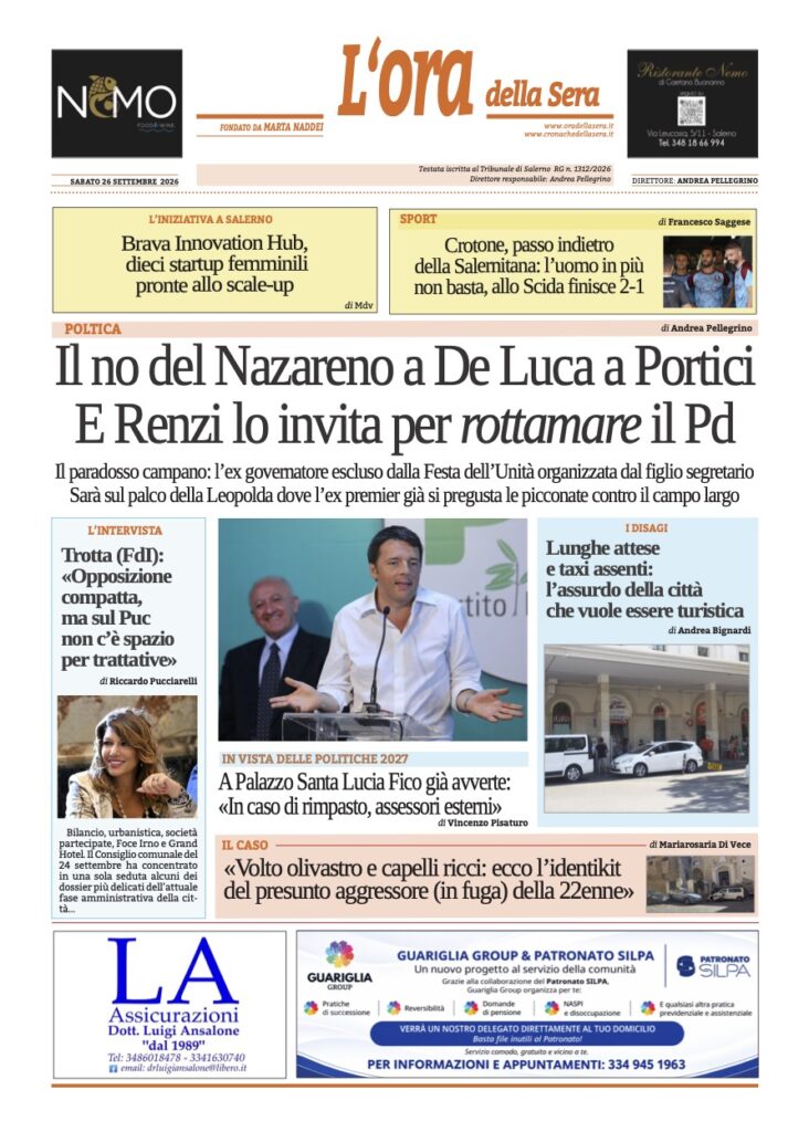 ORA 26 settembre 2026