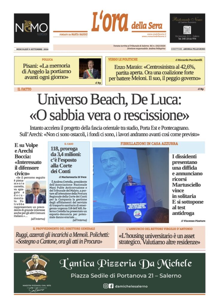 ORA 9 settembre 2026