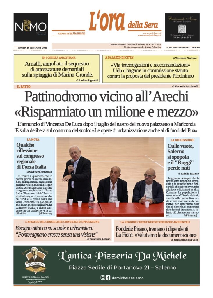 ORA 10 settembre 2026