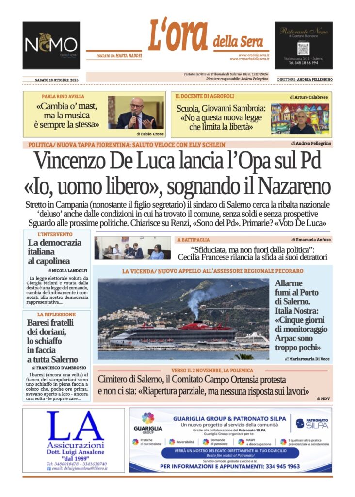 ORA 10 ottobre 2026