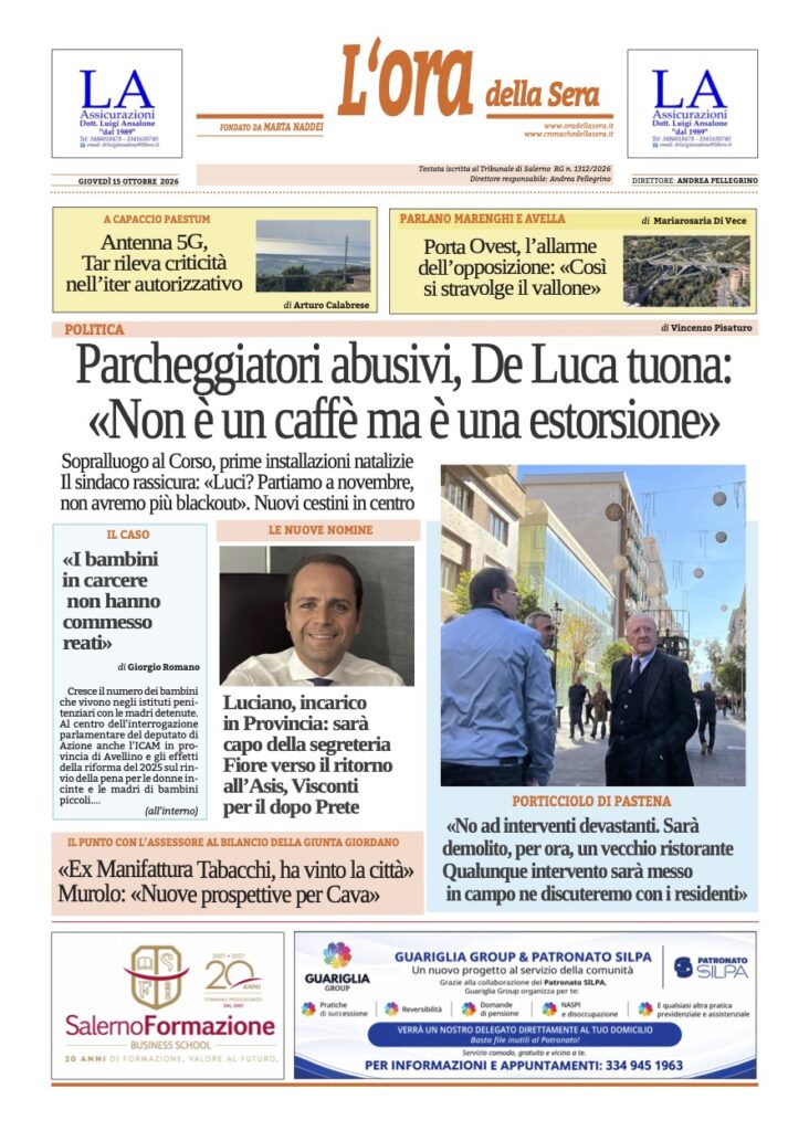 ORA 15 ottobre 2026