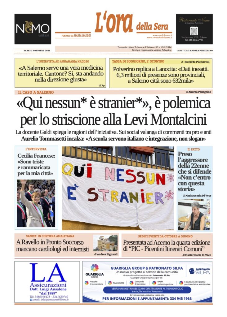 ORA 3 ottobre 2026